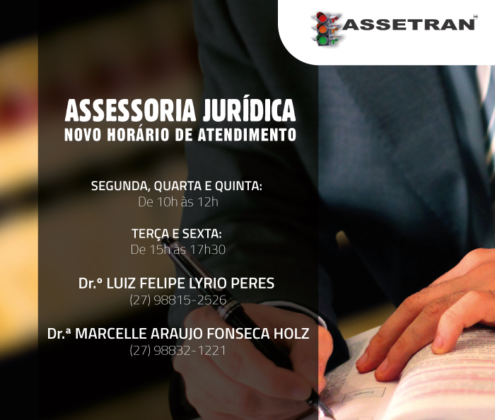 Novo horário de atendimento da Assessoria Jurídica