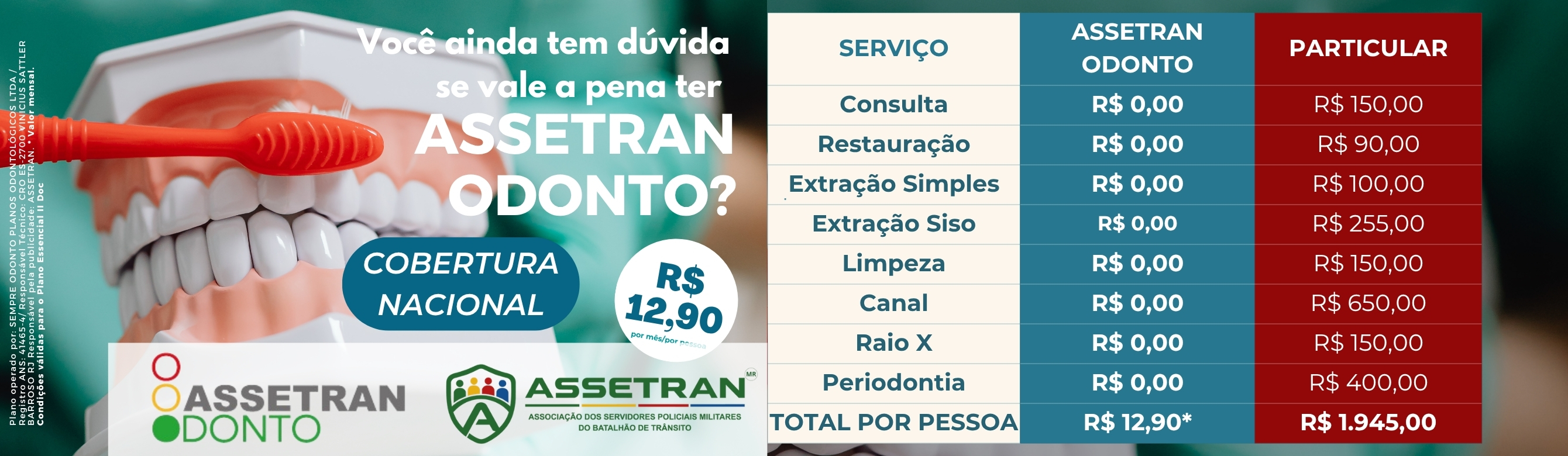 ASSETRAN ODONTO - comparativo